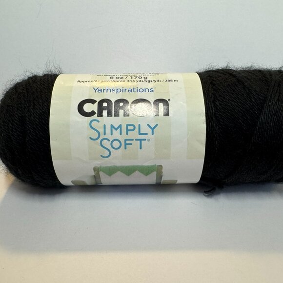 Caron Other - 1 Skein - Caron Simply Soft Yarn - Black